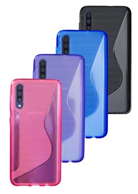 Handyhülle Samsung Galaxy A50 Silikon Hülle Schutzhülle Case Cover Backcover