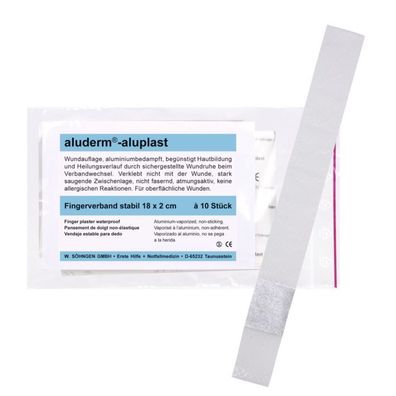 Söhngen 1009161 aluderm®-aluplast Fingerverband - stabil, 18 x 2 cm, 10 Stück