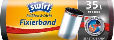 Swirl 35 Liter Fixierband-Müllbeutel R+D, (10/Rolle)