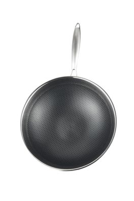 Cheffinger Bratpfanne 18/10 Edelstahl Wabenstruktur Ø24cm Induktion Pfanne Anti Haft