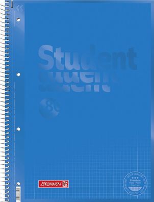 Brunnen 1067928133 Collegeblock Student Premium Colour Code A4 kariert, mit Randli