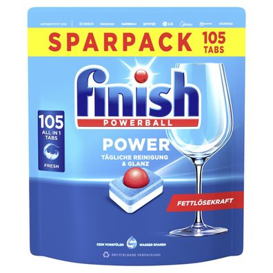 FINISH Spülmaschinentabs Power All in 1 Regular 3289457 105St