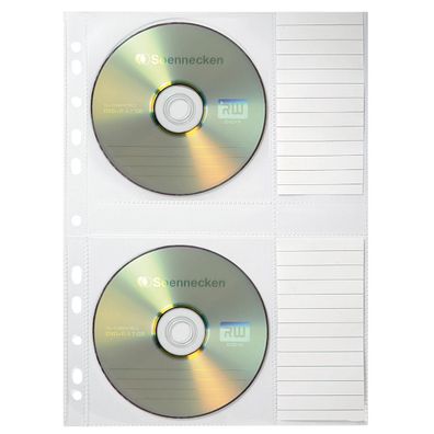 Soennecken CD/DVD Hülle 1612 für 2CDs transparent 5 St./Pack