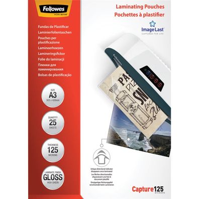 Fellowes Laminierfolie ImageLast 5396501 DIN A3 125my 25 St./Pack