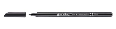 Edding 41200001 1200 Fasermaler colourpen - 1 mm, schwarz