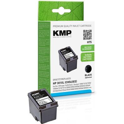 KMP 1719,4001 KMP H75 Tintenpatrone schwarz kompatibel mit HP CH 563 EE