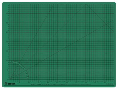 Ecobra 816045 Schneideunterlage Twin-Cutting-Mats - 60 x 45 cm, grün/schwarz,