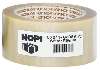 Nopi 57211-00000-04 Verpackungsklebeband Classic, 50 mm x 66 m, transparent