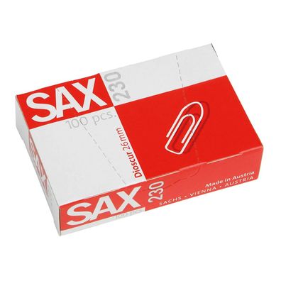 SAX Büroklammer 1-230-00 26mm verzinkt 100 St./Pack