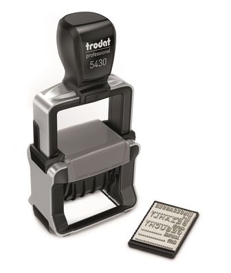 trodat® 5430L Stempel Selbstfärber 3 TexteTrodat 5430/L