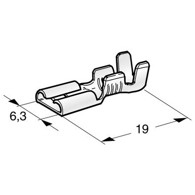 MTA Flachsteckhülse F630 für 1-2,5 Kabel