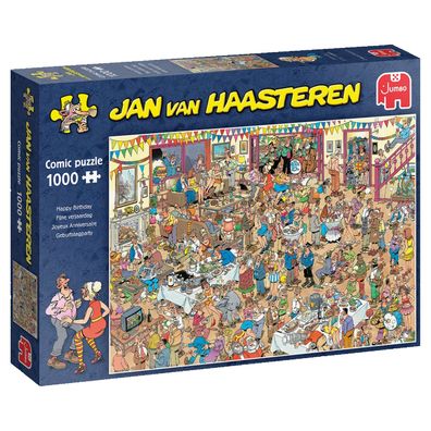 Jumbo Spiele 1119801835 Jan van Haasteren Happy Birthday 1000 Teile Puzzle