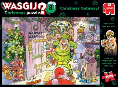 Jumbo Spiele 1119801828 Wasgij Christmas 8 Christmas Getaway! 1000 Teile Puzzle