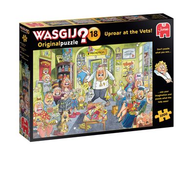 Jumbo Spiele 1119801818 Wasgij Original 18 Uproar ar the Vets! 1000 Teile Puzzle