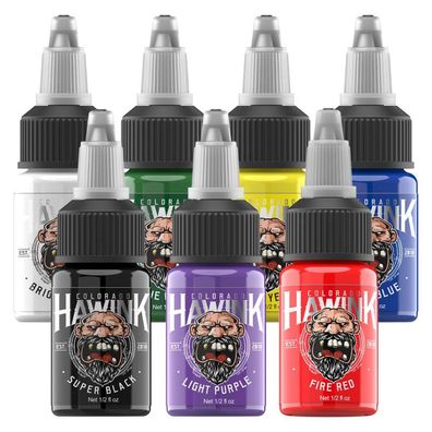 Tattoo Ink Set 0.5Oz(15Ml) 7 Bottles Lieferumfang Flaschen TI203-15-7