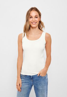 Cecil Top einfarbig in Vanilla White