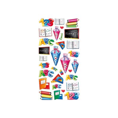 Roth Soft-Sticker Schule, 10x20 cm, 31 Teile