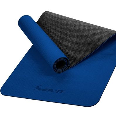 Movit® Sportmatte 6mm Yogamatte Fitnessmatte Gymnastikmatte TPE Rutschfest