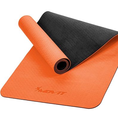 Movit® Sportmatte 6mm Yogamatte Fitnessmatte Gymnastikmatte TPE Rutschfest