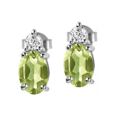 Jacques Lemans - Ohrstecker Sterlingsilber mit Peridot - SE-O113B