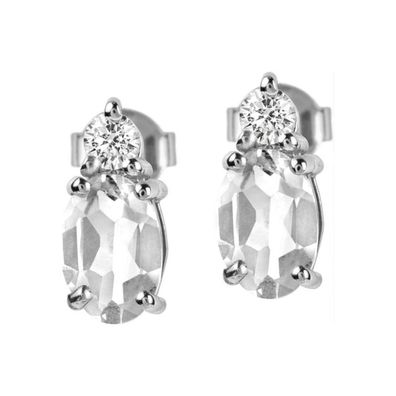 Jacques Lemans - Ohrstecker Sterlingsilber mit White Topaz - SE-O113A