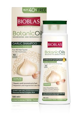 Knoblauch Shampoo 500 ml Bioblas, Geruchlos, Anti Haarausfall Frauen und Männer