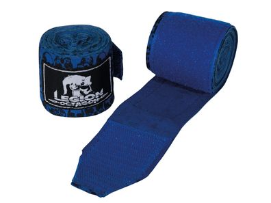 LEGION Octagon Boxbandagen Blue Skull 3.5 m unelastisch