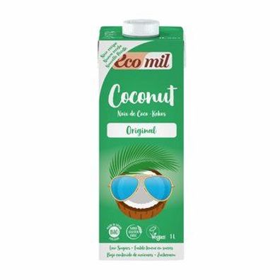 EcoMil 3x EcoMil Bio Kokosdrink zuckerarm (mit Agavendicksaft) 1l