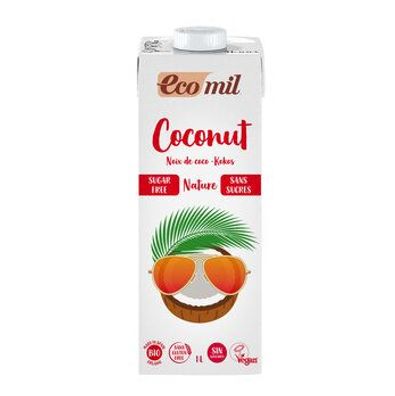 EcoMil 6x EcoMil Bio Kokosdrink Zuckerfrei (Zuckergehalt<0,3 g pro 100g) 1l