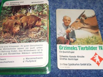 Kartenspiel / Quartettspiel - Grzimeks Tierbilder IV