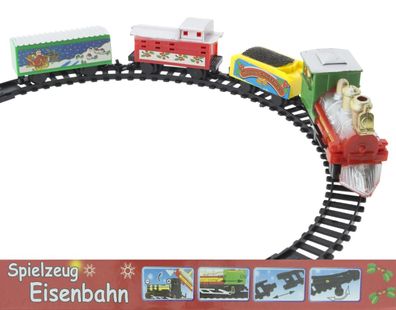 Spielzeug Eisenbahn mit 3 Waggons 9-tlg