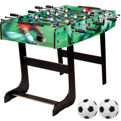 GAMES PLANET® Tischfußball Tischkicker Klappbar Kickertisch Bälle Figuren Kicker