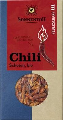 Sonnentor Chili feuerscharf Schoten ganz, Packung 25g