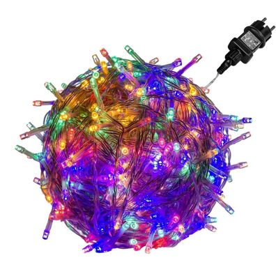 Voltronic® Lichterkette 200 LED Beleuchtung Außen 20m Bunt Strom Deko Garten