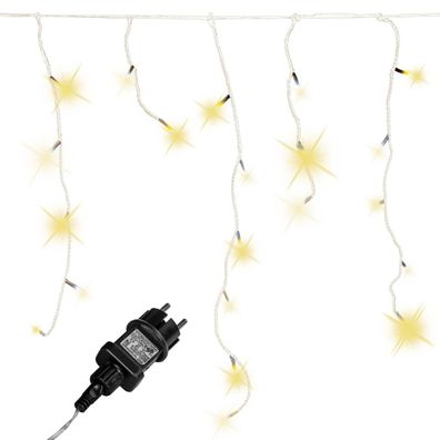 Voltronic® Lichterkette 200 LED Beleuchtung Außen 5m Warmweiß Strom Deko Garten