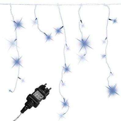 Voltronic® Lichterkette 200 LED Beleuchtung Außen 5m Kaltweiß Strom Deko Garten