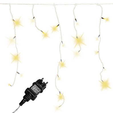 Voltronic® Lichterkette 400 LED Beleuchtung Außen 10m Warmweiß Strom Deko Garten