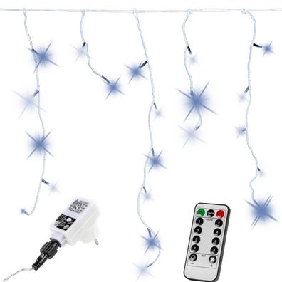 Voltronic® Lichterkette 200 LED Beleuchtung Außen 5m Kaltweiß Strom Deko Garten