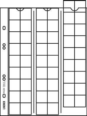 Lindner M?ünzenblätter MU54 - 5er Pack - schwarz