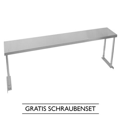 KuKoo Gastronomie Edelstahl Aufsatzbord Arbeitstisch Aufsatzboard Gastroküche