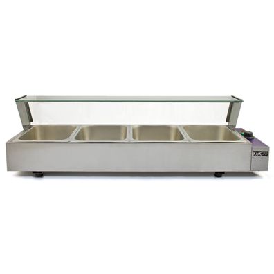 Gastronomie Bain Marie Speisenwärmer Wasserbad Warmhalter Catering Buffet 4x GN