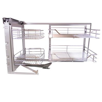 KuKoo Magic Corner Eckschrank Korb Küchenschrank Körbe Schrankauszug 90cm-100cm