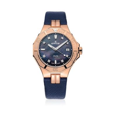 Edox - 53020 37RC NANR - Armbanduhr - Damen - Delfin Diver Date Lady