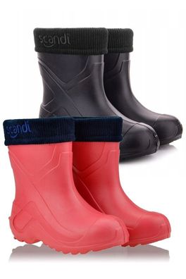 LEMIGO Scandi Leichte Kinder-Gummistiefel Gefüttert Filzisolierte Schaumstoff Stiefel