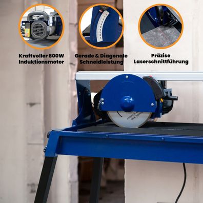 Fliesenschneidemaschine 720mm 800W Fliesenschneider mit Tisch Fliesensäge