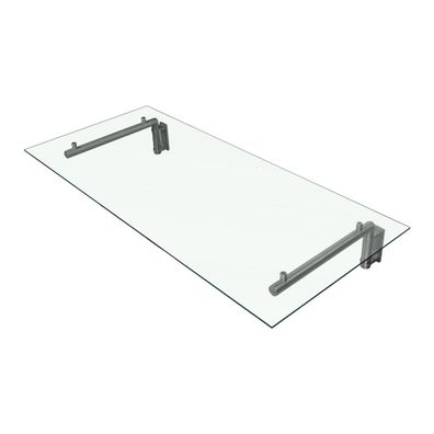 MonsterShop Glasvordach Vordächer Vordach Haustürüberdachung Canopy aus Glas 144cm B