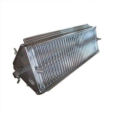 Rotisserie Dreiecksgrill Edelstahl Grillanhang Korb Kebabs Steaks Grillen BBQ