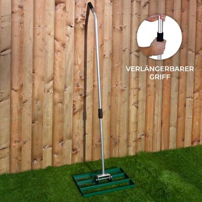 Rasenrakel 50cm Levelingrake Rasen Rakel Rake Stahl Grün 1.9m Flächenebener