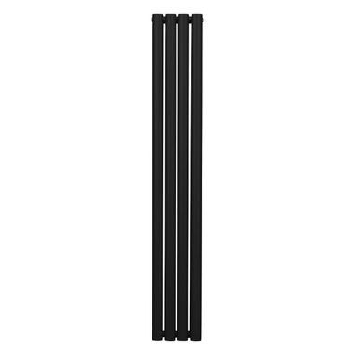Röhrenheizkörper Oval Zentralheizung Modern Vertikal Schwarz 1600 x 240mm