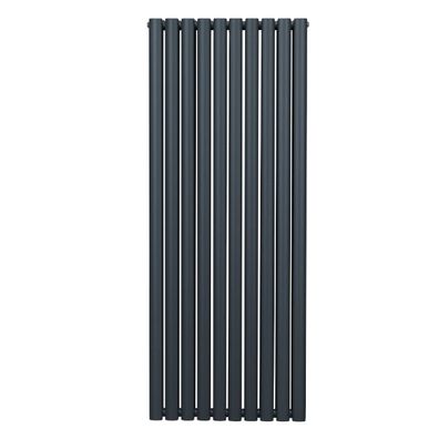 Röhrenheizkörper Oval Zentralheizung Modern Vertikal Anthrazitgrau 1600 x 600mm